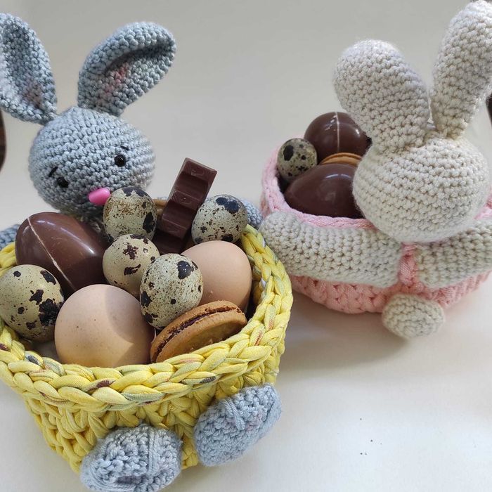 Amigurumi cestinha coelho