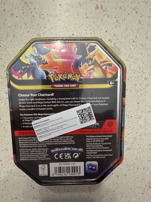 Karty kolekcjonerskie Pokemon Pokémon TCG Mega Charizard Tin – Mega Charizard Y ex.