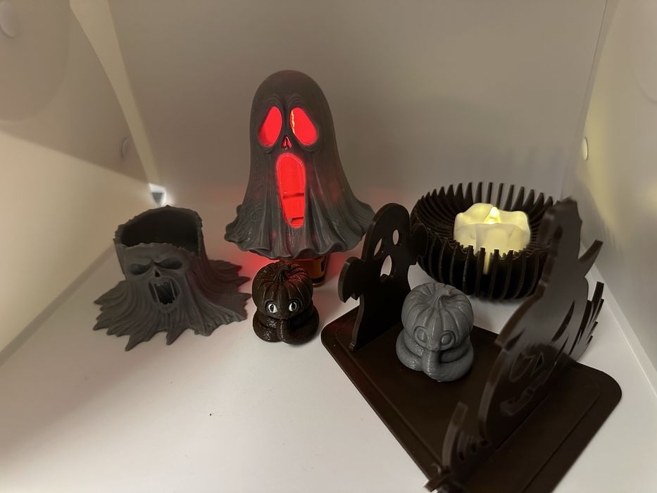 Декор на Хелловін  Гарбуз і привид | 3D-друк PETG
