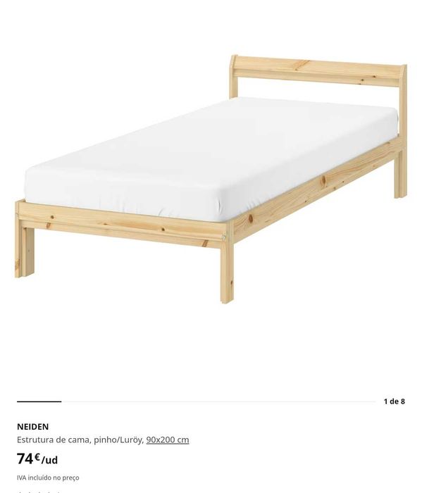 Cama de madeira 0,90×2,00