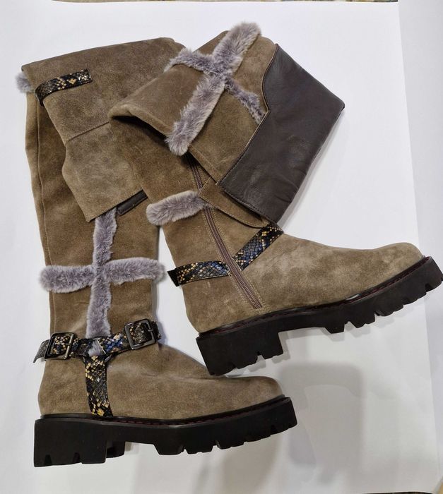 Теплі та стильні зимові ботфорти