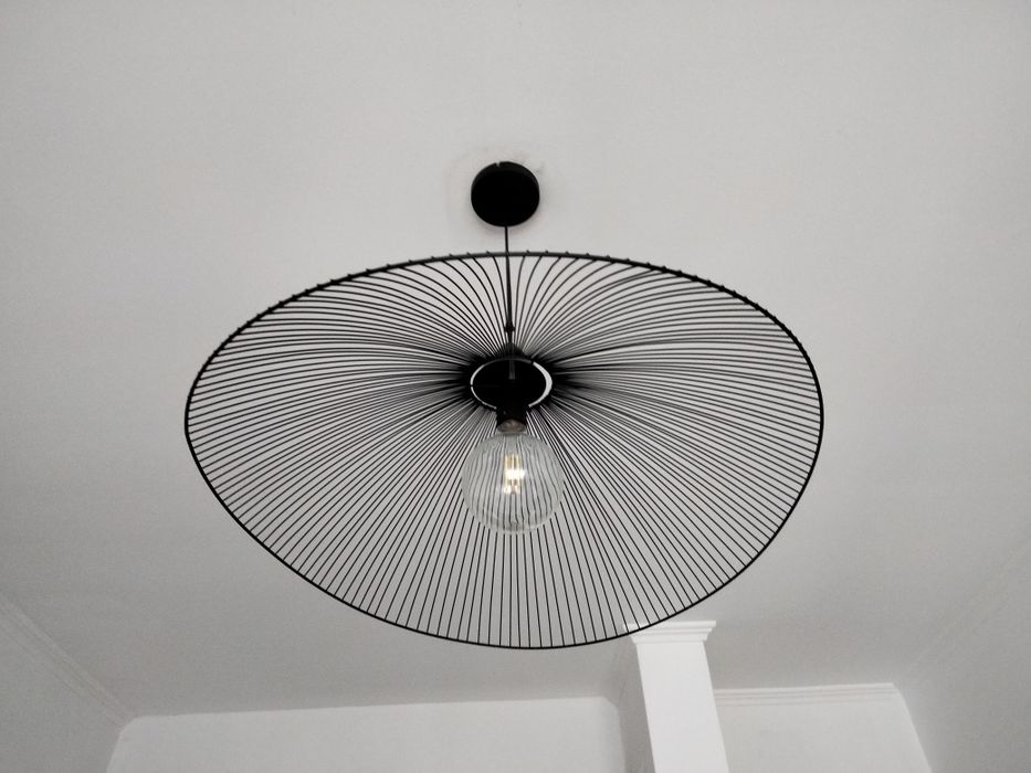 Candeeiro suspenso preto, oval, 78/75 cm, Leroy Merlin