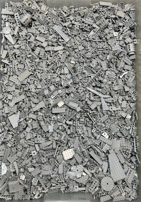 Lego klocki zestaw 6kg Jasno szary Light Bluish Gray