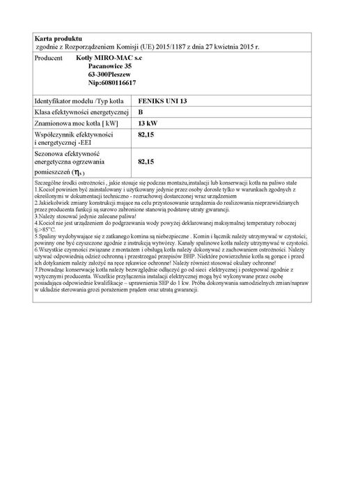 13kw kocioł piec na węgiel drewno 5 klasa