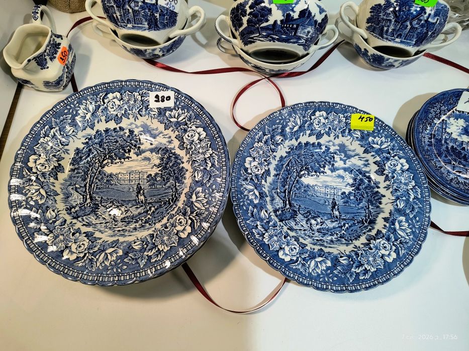 Англійський сервіз чайний синій Серія Королівські дома Британії Замки