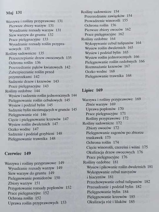 Kalendarz Prac W Ogrodzie - Monika Latkowska DUŻE LITERY