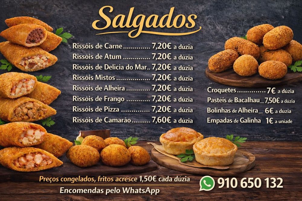 Faço salgados caseiros