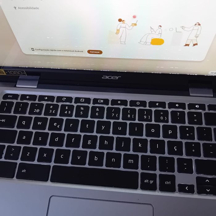 Pc portátil chromebook spin 513 4gb de ram e 64gb de armazenamento