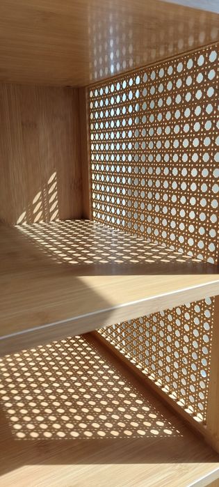 Nowy stolik nocny szafka bambusowa boho naturalna ratanowa do salonu