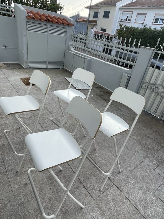 Cadeiras altas brancas – conjunto de 4