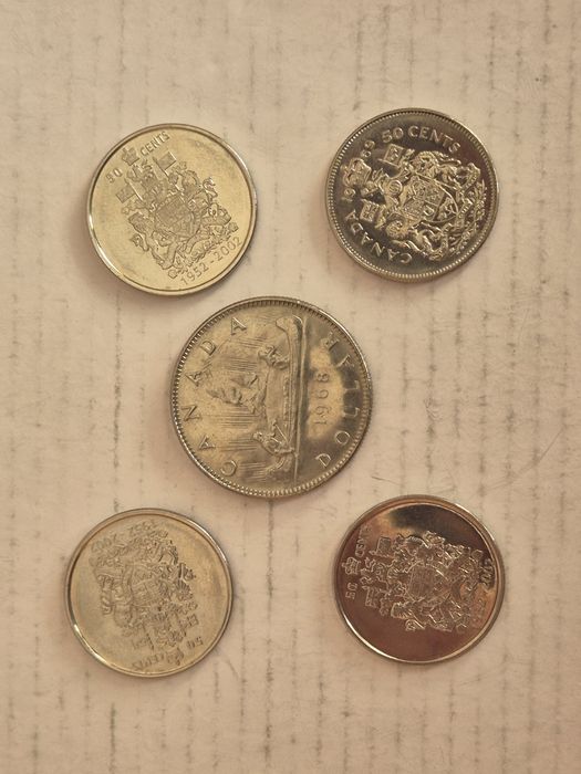 Монети Канада, США, Німеччини