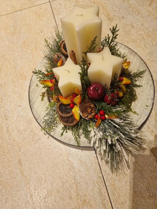 Stroik świąteczny duży 38cm średnica