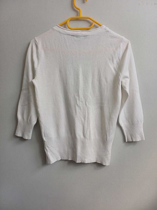 Sweter biały rozpinany r. M