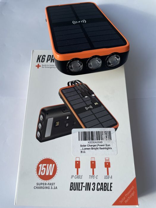 Портативний павербанк для IPhone та Android Power Bank K6 Pro 43800mAh