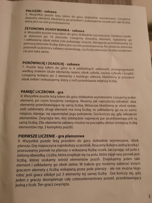 Cyferki układanka edukacyjna