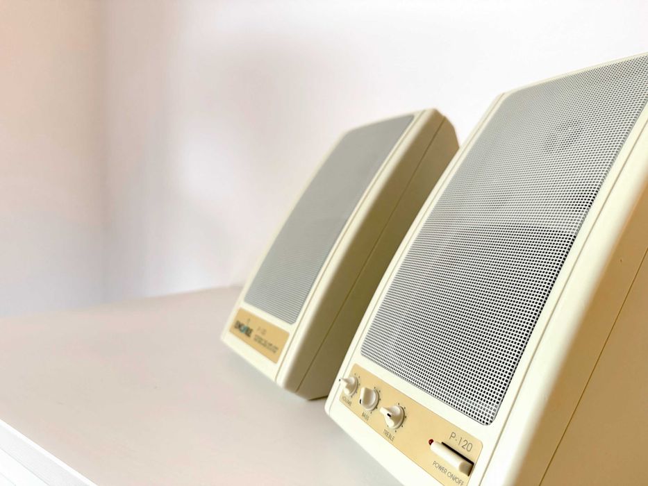 Encore P-120 duże głośniki komputerowe stare kolumienki retro