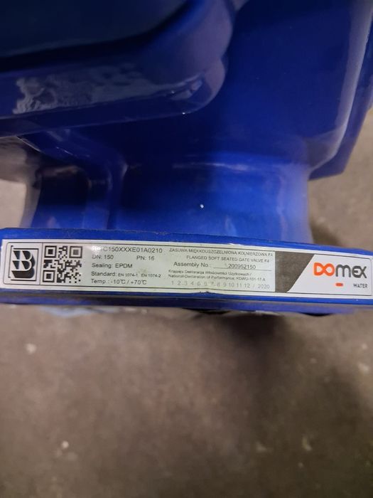 Zasuwa DN150 Miekkouszczelniona kołnierzowa F4