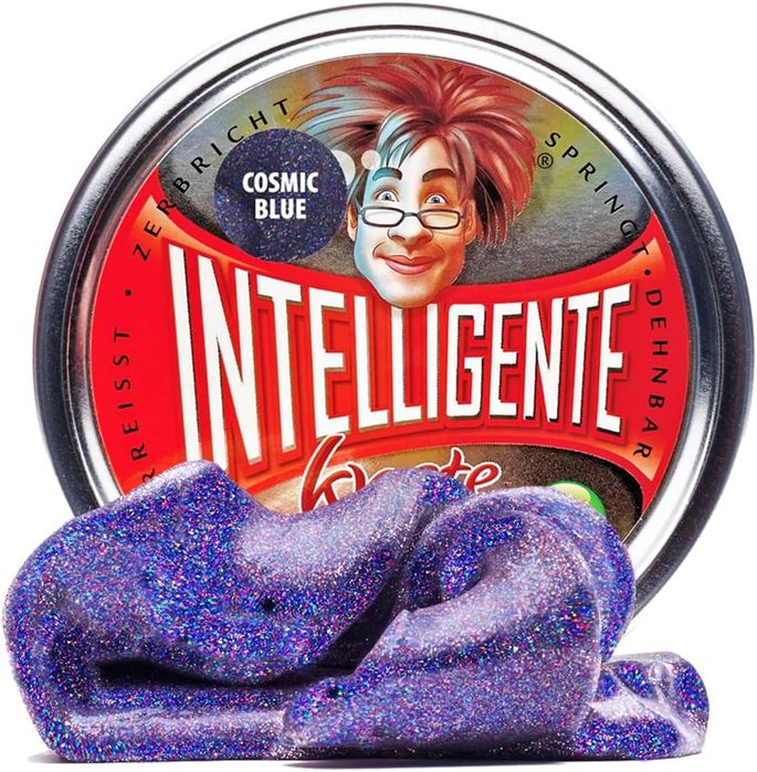 Intelligente Knete - Cosmic Blue z efektem brokatu - plastelina