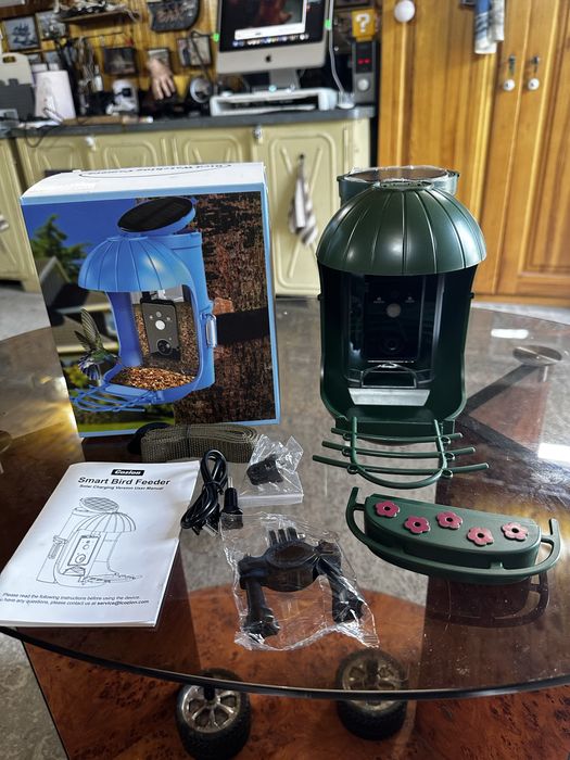 Годівниця для птахів Cozion з камерою, сонячний будиночок для птахів