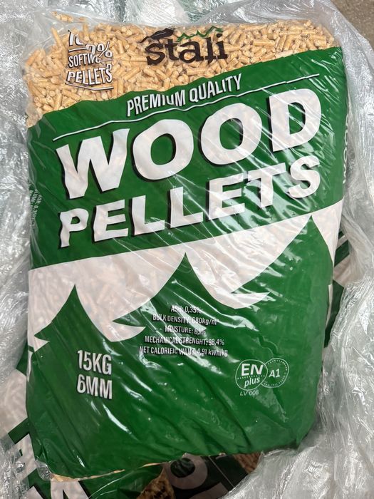 Pellet Drzewny Certyfikowany JASNY 100% Sosna Sosnowy Pelet Czysty A1