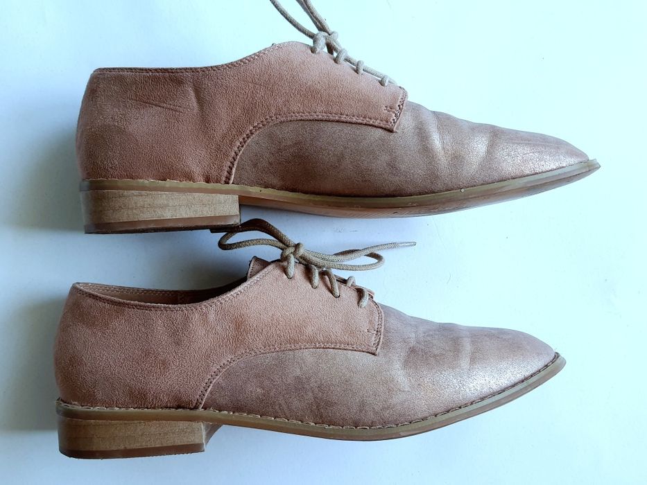półbuty Oksfordki sznurowane - SKÓRA naturalna