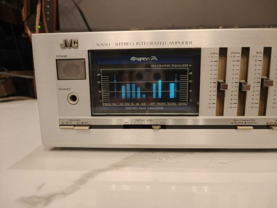 JVC A-X50 Wzmacniacz z KOREKTOREM ! Widmo ! Szeroki tranzystor Toshiba