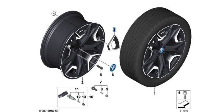 Накладка на диск BMW IX