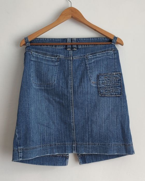 Spódnica dżinsowa krótka retro vintage 38 / M niebieska jeans dżins