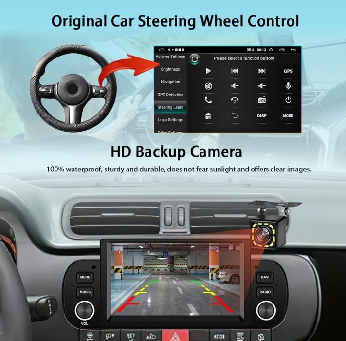 Rádio Fiat Panda 2013 a 2020 android 14 6,2" Carplay GPS 2/32GB NOVO