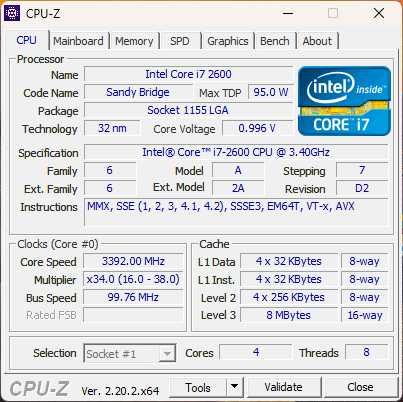 Intel i7-2600 + 16 GB DDR3 + płyta główna Acer IPISB-VR