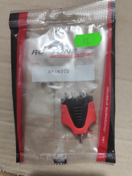 Redukcja przejściówka wtyku RCA na 2 x gniazdo RCA Roxtone RPAN310