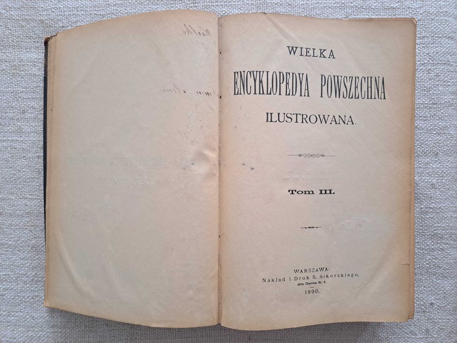 1890 rok. Wielka Encyklopedya Powszechna Ilustrowana. Tom III-IV
