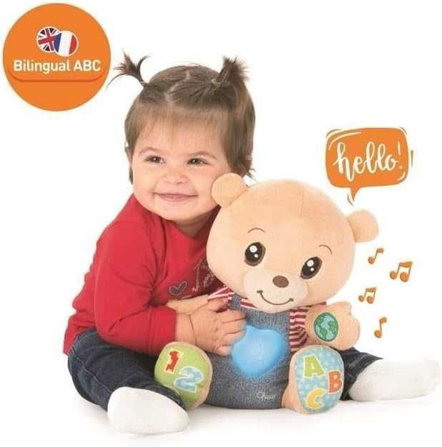 CHICCO interaktywny dwujęzyczny miś edukacyjny 6M+ defekt