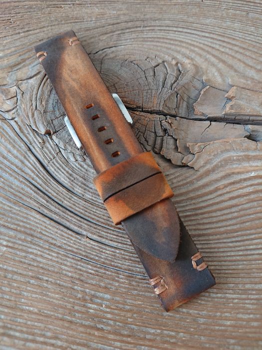 Pasek do zegarka 22 mm ręcznie robiony skóra naturalna handmade