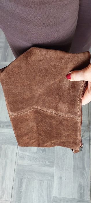 Сумка замш коричнева натуральна