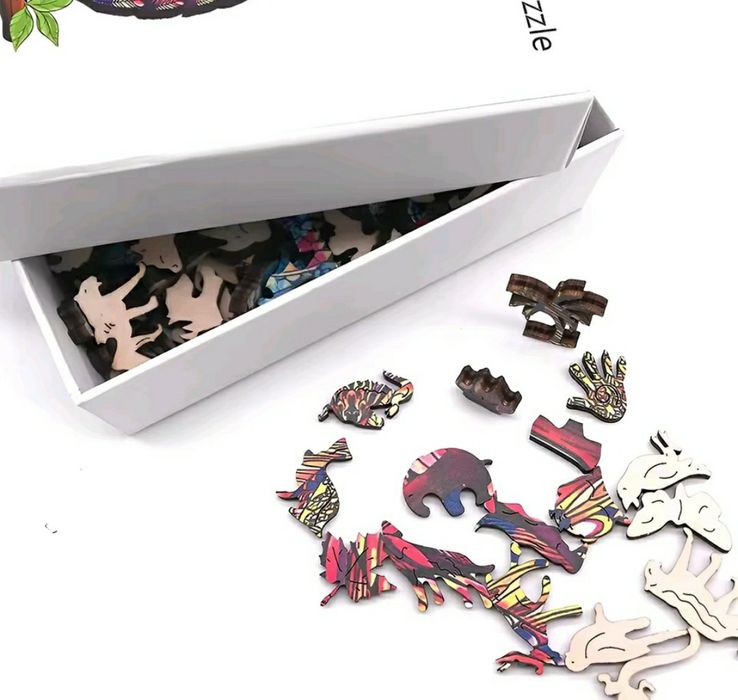 Puzzle Ocean Żółw Drewniane Dzieci Dorośli Układanka Wooden Gratis