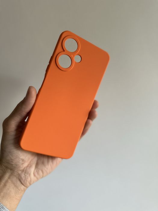 Etui Plecki pomarańczowe + SZKŁO hartowane do XIAOMI REDMI 13C 5G
