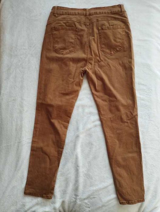 Calças skinny camel L mulher