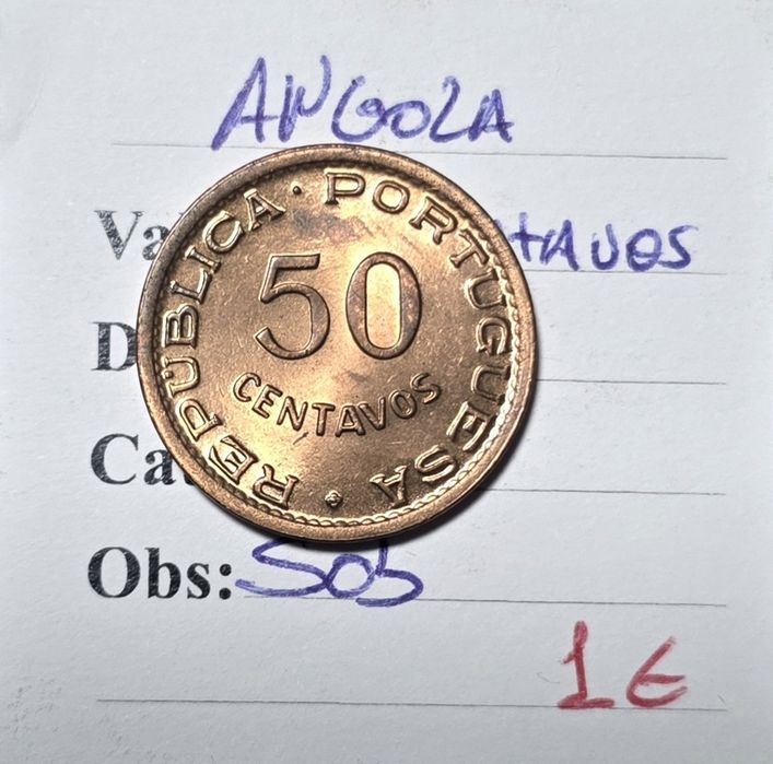 50 centavos 1958 Angola