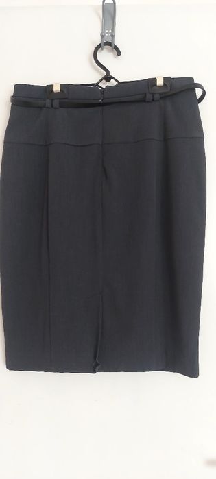 Elegancka ołówkowa, midi, Anna Field z paskiem, na podszewce