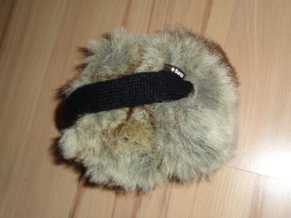 BARTS składane regulowane nauszniki futerkowe szare brązowe OMBRE