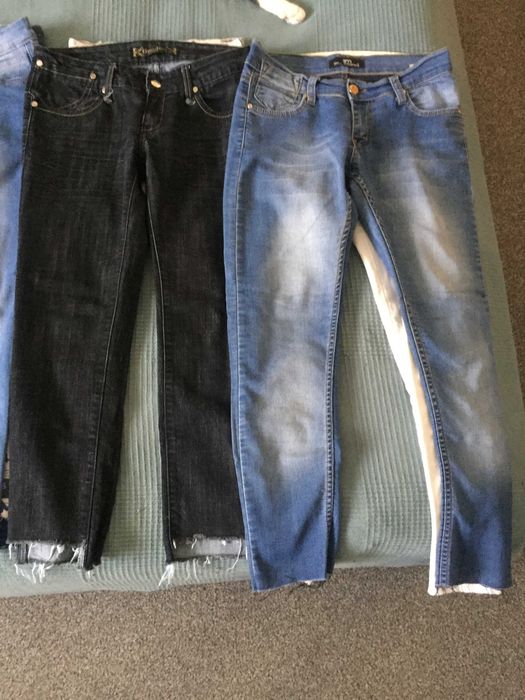 Damskie jeansy , spodnie , zestaw , S/36