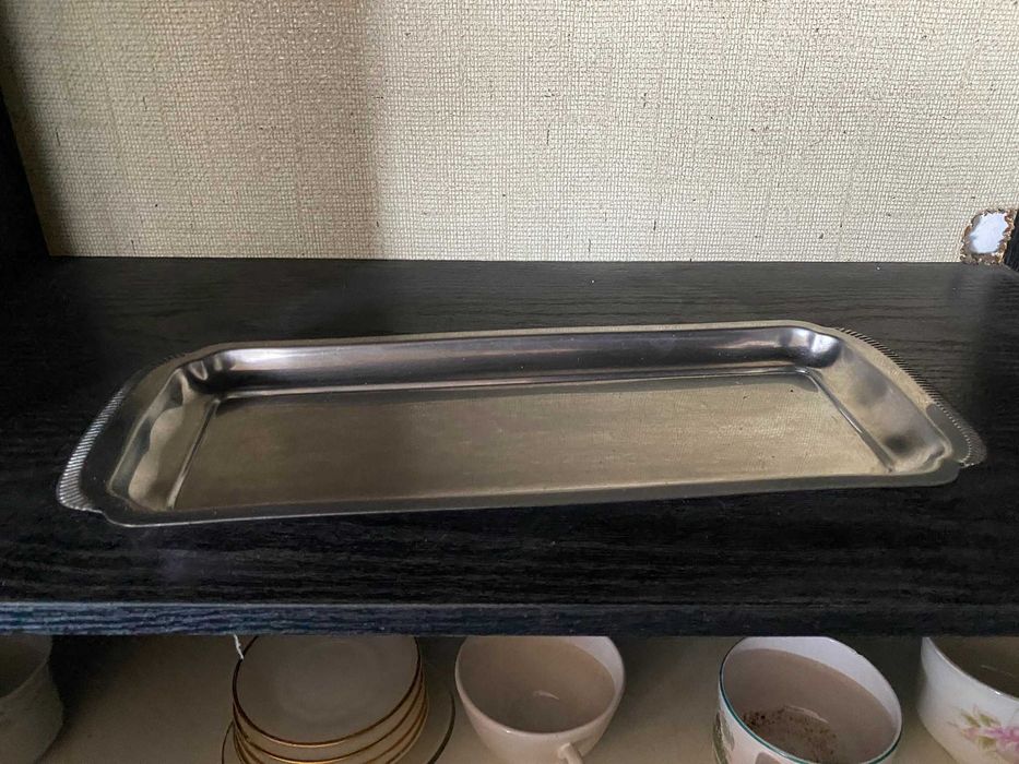 travessa rectangular cinzenta