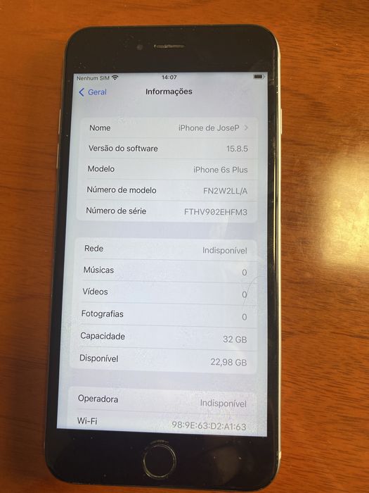 Iphone 6S Plus livre e desbloqueado