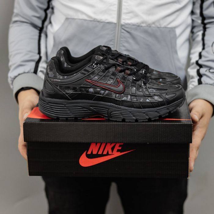 Кросівки Nike P-6000 Black/Red premium | Кроссовки Найк чоловічі