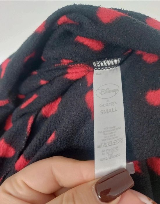 Kombinezon Mickey Mouse polarowy Disney Myszka Minnie serduszka S M
