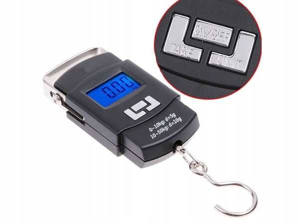 WAGA WĘDKARSKA HAKOWA BAGAŻOWA Podróżna Wisząca Elektroniczna LCD 50kg