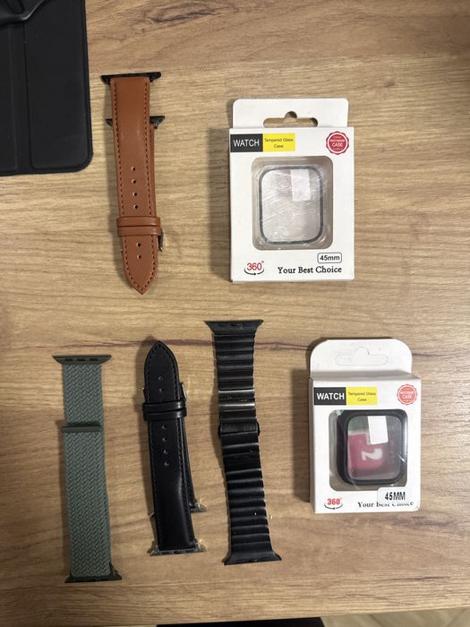 iPad Air 2 i Apple Watch series 8 45mm dodatki