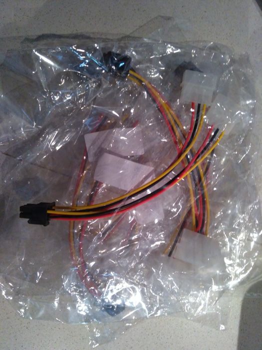 Cabo adaptador 2x4Pin ATX molex para placa gráfica 6pin PCIe