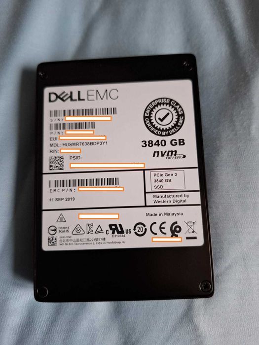 Discos Dell / HGST SSD de 3.84 Tb e 1.92 Tb